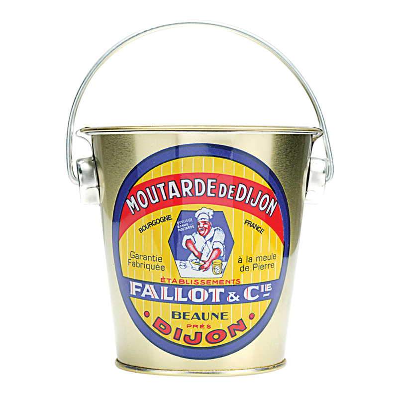 French Dijon Mustard in Metal Gift Pail