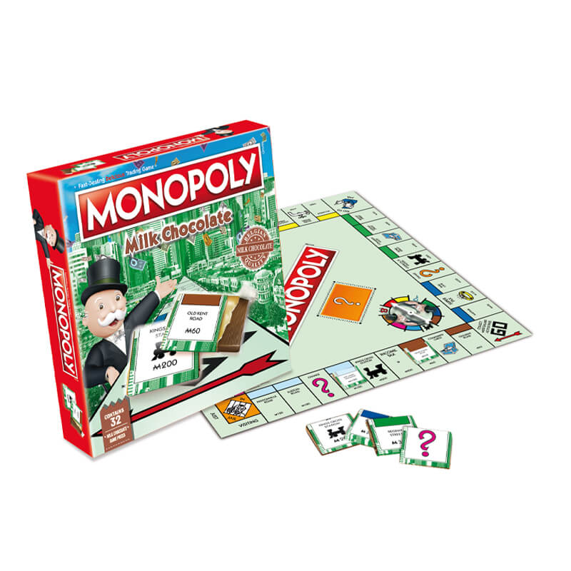 Monopoly Board Games With Belgium Chocolate Playing Pieces