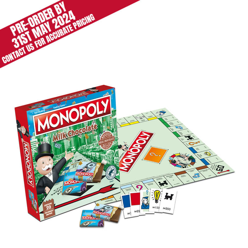 Mini Monopoly Board Games With Belgium Chocolate Playing Pieces