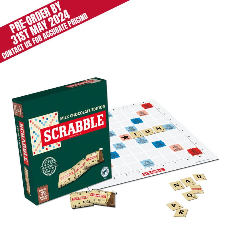 Mini Scrabble® Board Games With Belgium Chocolate Playing Pieces