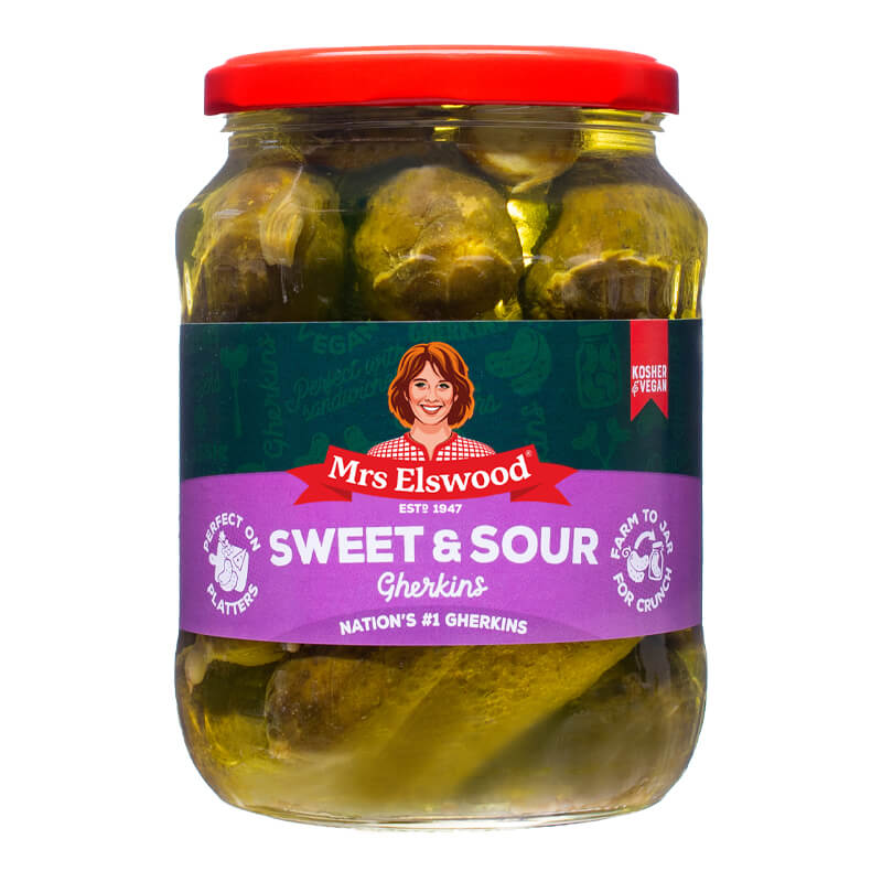 Sweet & Sour Whole Gherkins