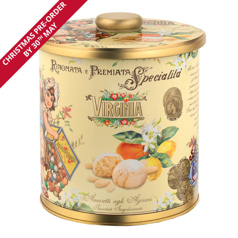 Citrus Soft Amaretti in Cookie Tin with Lid (Pre-Order Only)